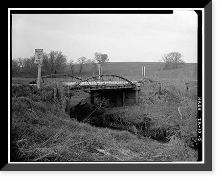 Eureka Bridge, Spanning Yellow River (Moved to City Park, Castali, Frankville vicinity, Winneshiek County, IA - 5, Antique Wall Art