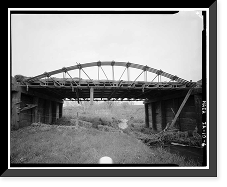 Eureka Bridge, Spanning Yellow River (Moved to City Park, Castali, Frankville vicinity, Winneshiek County, IA - 6, Historic Print
