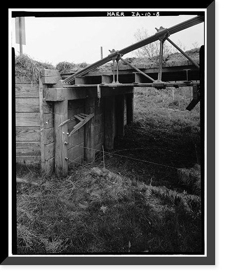 Eureka Bridge, Spanning Yellow River (Moved to City Park, Castali, Frankville vicinity, Winneshiek County, IA - 8, Antique Print