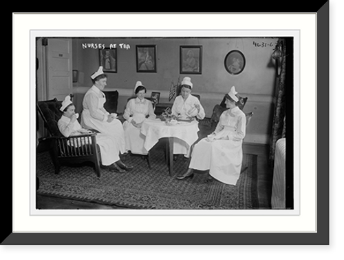 Historic Framed Print, Nurses at tea,  17-7/8" x 21-7/8"