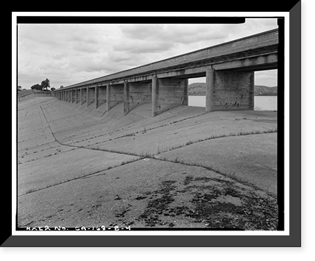 Pardee Dam, South Spillway, Mokulumne River, Valley Springs vicinity, Calaveras County, CA - 4, Antique Wall Art