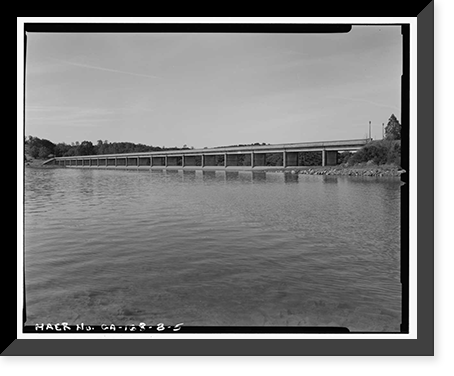 Pardee Dam, South Spillway, Mokulumne River, Valley Springs vicinity, Calaveras County, CA - 5, Vintage Print