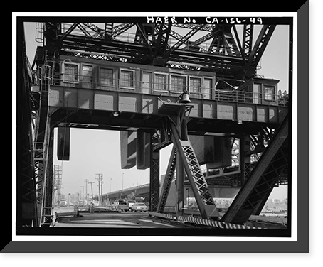 Henry Ford Bridge, Spanning Cerritos Channel, Los Angeles-Long Beach, Los Angeles, Los Angeles County, CA - 49 Classic, Historic Print