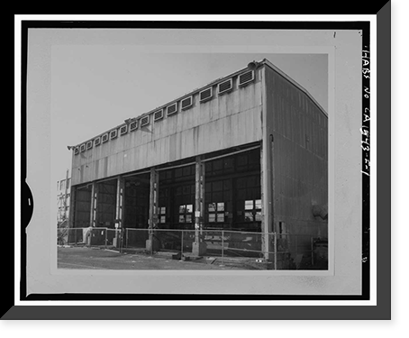 Historic Framed Print, Mare Island Naval Shipyard, Chemical Cleaning Facility, North of Fourteenth Street, between California & R, Vallejo, Solano County, CA,  17-7/8" x 21-7/8"