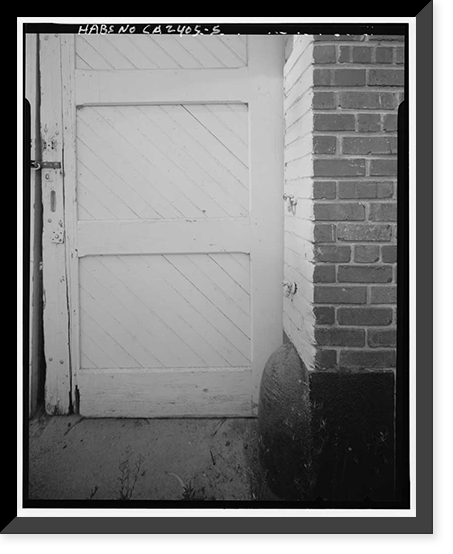 Historic Framed Print, Presidio of San Francisco, Cavalry Stables, Cowles Street, between Lincoln Boulevard & McDowel, San Francisco, San Francisco County, CA - 5,  17-7/8" x 21-7/8"