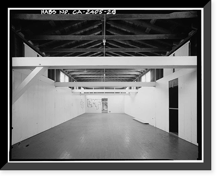 Historic Framed Print, Presidio of San Francisco, Cavalry Stables, Cowles Street, between Lincoln Boulevard & McDowel, San Francisco, San Francisco County, CA - 28,  17-7/8" x 21-7/8"