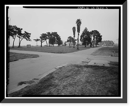 Historic Framed Print, Presidio of San Francisco, Storehouse & Administration, Crissy Field North cantonment, Allen Street, San Francisco, San Francisco County, CA - 3,  17-7/8" x 21-7/8"