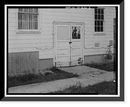 Historic Framed Print, Presidio of San Francisco, Recreation Building, Crissy Field North cantonment, Jauss Street, San Francisco, San Francisco County, CA - 8,  17-7/8" x 21-7/8"