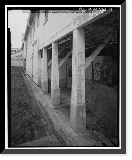 Historic Framed Print, Presidio of San Francisco, Letterman General Hospital, Building No. 27, Letterman Hospital Complex, Edie Road, San Francisco, San Francisco County, CA - 13,  17-7/8" x 21-7/8"
