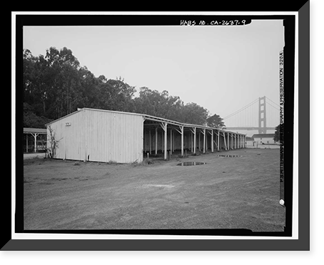 Presidio of San Francisco, Motor Vehicle Shed Type, West end of Crissy Field, San Francisco, San Francisco County, CA - 9 Classic, Antique Poster
