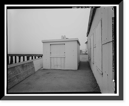 Historic Framed Print, Presidio of San Francisco, Flammable Storage Building Submarine Mine Depot, Fort Point vicinity, Long Avenue, San Francisco, San Francisco County, CA,  17-7/8" x 21-7/8"