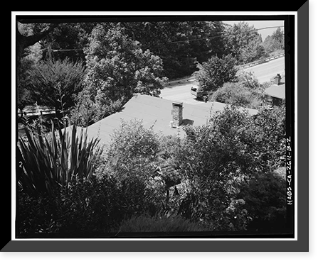 Historic Framed Print, Deetjen's Big Sur Inn, Hayloft Building, East Side of State Highway 1, Big Sur, Monterey County, CA - 2,  17-7/8" x 21-7/8"