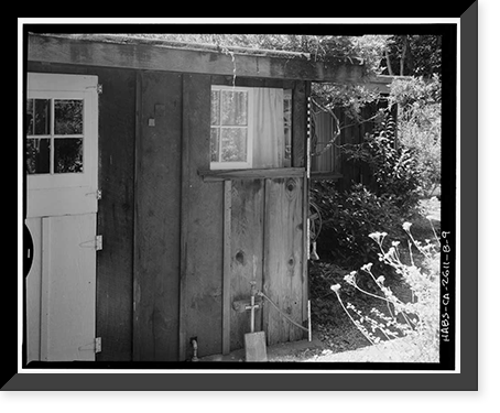 Historic Framed Print, Deetjen's Big Sur Inn, Hayloft Building, East Side of State Highway 1, Big Sur, Monterey County, CA - 9,  17-7/8" x 21-7/8"