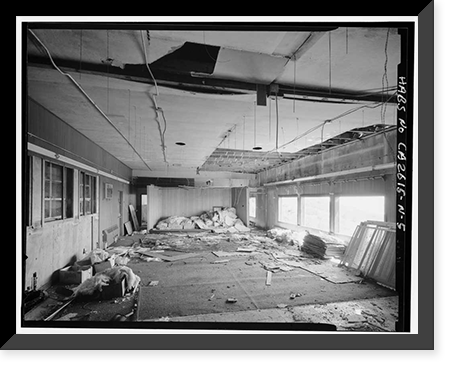 Mill Valley Air Force Station, Consolidated Open Mess, East of Ridgecrest Boulevard, Mount Tamalpais, Mill Valley vicinity, Marin County, CA - 5, Antique Print