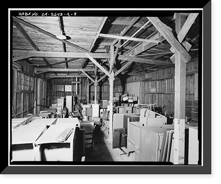 Historic Framed Print, Fort Baker, Storehouse, Near intersection of Breitung & Satterlee Roads, Sausalito vicinity, Marin County, CA - 8,  17-7/8" x 21-7/8"