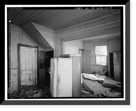 Historic Framed Print, Hudson-Cippa-Wolf Ranch, Main House, Sorento Road, Sacramento, Sacramento County, CA - 9,  17-7/8" x 21-7/8"