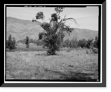 Historic Framed Print, Sainsevain Property, 14804 Summit Avenue, Fontana, San Bernardino County, CA - 5,  17-7/8" x 21-7/8"