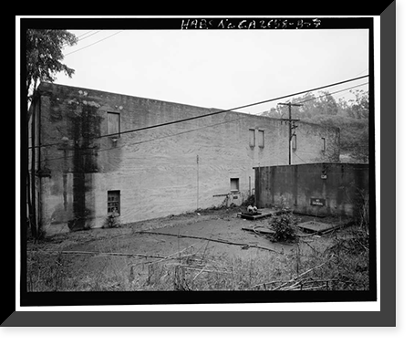 Historic Framed Print, Winehaven, Storage Cellar & Fermentation Room, Point Molate Naval Fuel Depot, Richmond, Contra Costa County, CA - 7,  17-7/8" x 21-7/8"