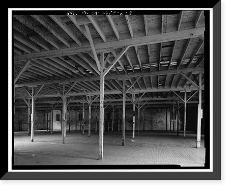 Historic Framed Print, Winehaven, Storage Cellar & Fermentation Room, Point Molate Naval Fuel Depot, Richmond, Contra Costa County, CA - 9,  17-7/8" x 21-7/8"