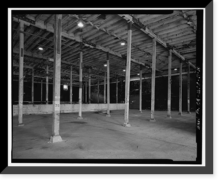 Historic Framed Print, Winehaven, Storage Cellar & Fermentation Room, Point Molate Naval Fuel Depot, Richmond, Contra Costa County, CA - 10,  17-7/8" x 21-7/8"
