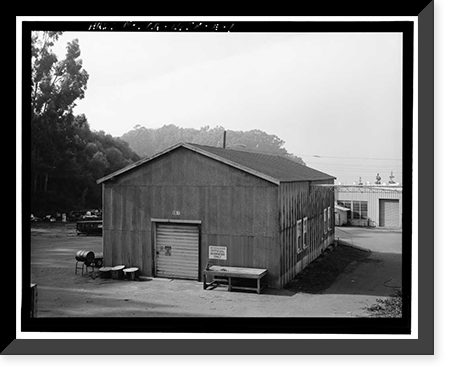 Historic Framed Print, Winehaven, Workshop, Point Molate Naval Fuel Depot, Richmond, Contra Costa County, CA,  17-7/8" x 21-7/8"