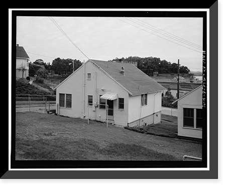 Historic Framed Print, Winehaven, Two-Bedroom Cottage, Point Molate Naval Fuel Depot, Richmond, Contra Costa County, CA - 4,  17-7/8" x 21-7/8"
