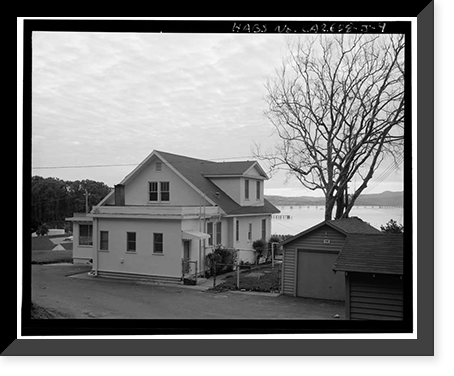 Historic Framed Print, Winehaven, Winemaster's House, Point Molate Naval Fuel Depot, Richmond, Contra Costa County, CA - 4,  17-7/8" x 21-7/8"
