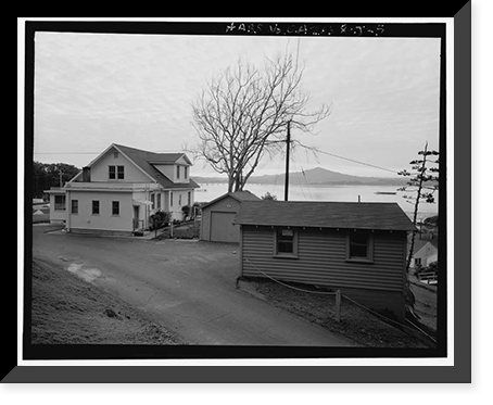 Historic Framed Print, Winehaven, Winemaster's House, Point Molate Naval Fuel Depot, Richmond, Contra Costa County, CA - 5,  17-7/8" x 21-7/8"