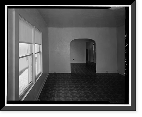 Historic Framed Print, Winehaven, Elongated Three-Bedroom-Plan Residence, Point Molate Naval Fuel Depot, Richmond, Contra Costa County, CA - 8,  17-7/8" x 21-7/8"