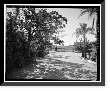 Historic Framed Print, Mission Motel, South Court, 9235 MacArthur Boulevard, Oakland, Alameda County, CA,  17-7/8" x 21-7/8"