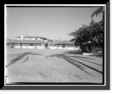 Historic Framed Print, Mission Motel, South Court, 9235 MacArthur Boulevard, Oakland, Alameda County, CA - 4,  17-7/8" x 21-7/8"