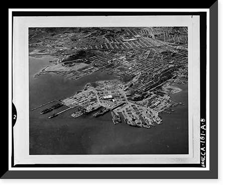 Historic Framed Print, Hunters Point Naval Shipyard, Drydock No. 4, San Francisco, San Francisco County, CA - 8,  17-7/8" x 21-7/8"