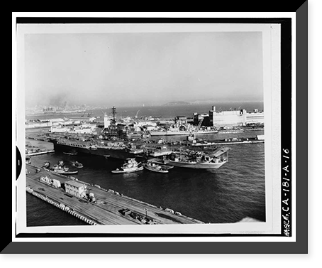 Hunters Point Naval Shipyard, Drydock No. 4, San Francisco, San Francisco County, CA - 16, Vintage Print
