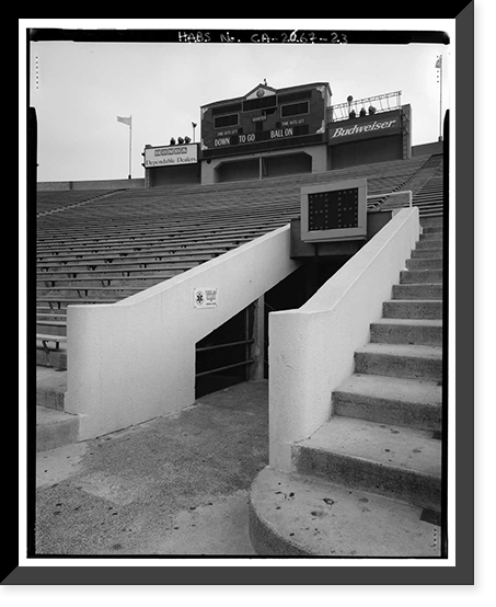 Historic Framed Print, Rose Bowl Stadium, 1001 Rose Bowl Drive, Pasadena, Los Angeles County, CA - 23,  17-7/8" x 21-7/8"