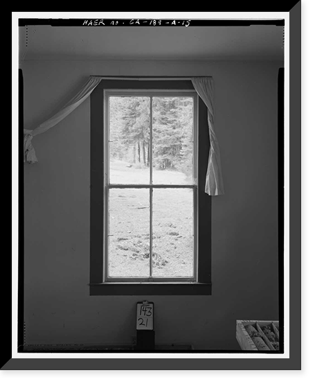 Historic Framed Print, Butt Valley Dam, Gate Tender's House, Butt Valley Reservoir Road, Caribou vicinity, Plumas County, CA - 15,  17-7/8" x 21-7/8"