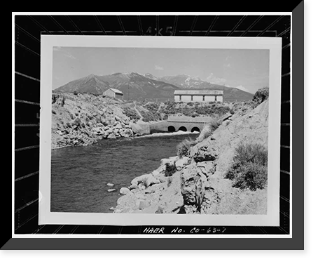 Twin Lakes Dam & Outlet Works, Beneath Twin Lakes Reservoir, T11S, R80W, S22, Twin Lakes vicinity, Lake County, CO - 7, Antique Poster