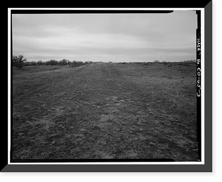 Historic Framed Print, Box Elder Road, Between 104th & 112th Avenues, Hudson & Watkins Ro, Watkins vicinity, Adams County, CO - 3,  17-7/8" x 21-7/8"