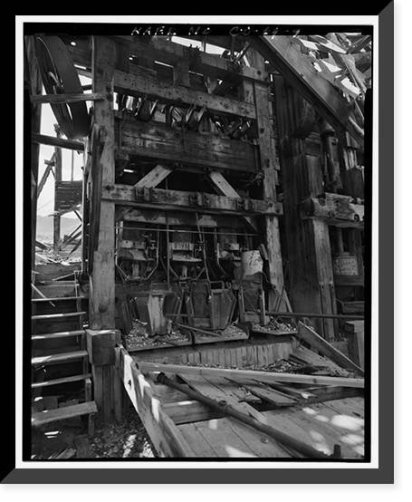 Historic Framed Print, Sound Democrat Mill, Placer Creek Valley, Silverton vicinity, San Juan County, CO - 9,  17-7/8" x 21-7/8"