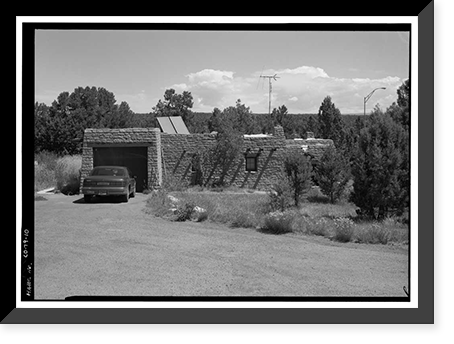 Historic Framed Print, Mesa Verde National Park Main Entrance Road, Cortez, Montezuma County, CO - 10,  17-7/8" x 21-7/8"