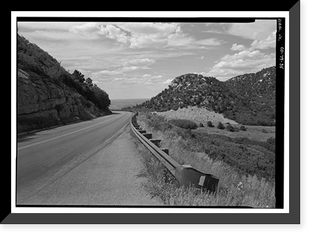 Historic Framed Print, Mesa Verde National Park Main Entrance Road, Cortez, Montezuma County, CO - 35,  17-7/8" x 21-7/8"