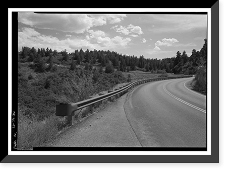 Historic Framed Print, Mesa Verde National Park Main Entrance Road, Cortez, Montezuma County, CO - 36,  17-7/8" x 21-7/8"