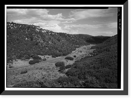 Historic Framed Print, Mesa Verde National Park Main Entrance Road, Cortez, Montezuma County, CO - 37,  17-7/8" x 21-7/8"