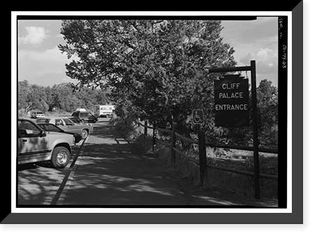 Historic Framed Print, Mesa Verde National Park Main Entrance Road, Cortez, Montezuma County, CO - 63,  17-7/8" x 21-7/8"