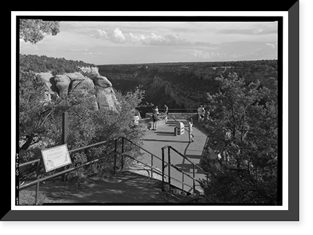 Historic Framed Print, Mesa Verde National Park Main Entrance Road, Cortez, Montezuma County, CO - 64,  17-7/8" x 21-7/8"