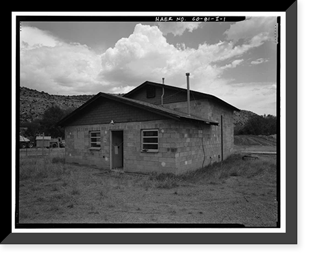 Vanadium Corporation of America (VCA) Naturita Mill, Laboratory, 3 miles Northwest of Naturita, between Highway 141, Naturita vicinity, Montrose County, CO, Vintage Print