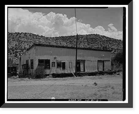 Vanadium Corporation of America (VCA) Naturita Mill, Mill Warehouse, 3 miles Northwest of Naturita, between Highway 141, Naturita vicinity, Montrose County, CO, Vintage Print