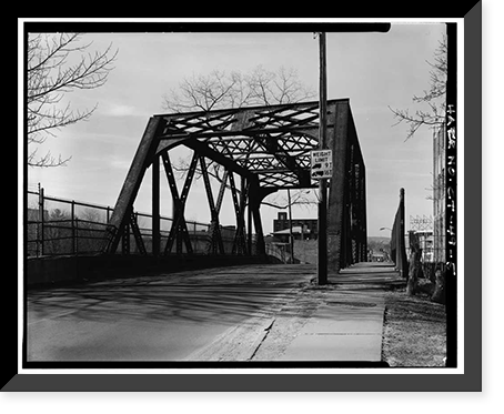 Historic Framed Print, Walnut Street Railroad Bridge, Walnut Street over AMTRAK, Hartford, Hartford County, CT - 5,  17-7/8" x 21-7/8"