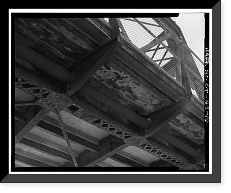 Historic Framed Print, Walnut Street Railroad Bridge, Walnut Street over AMTRAK, Hartford, Hartford County, CT - 16,  17-7/8" x 21-7/8"