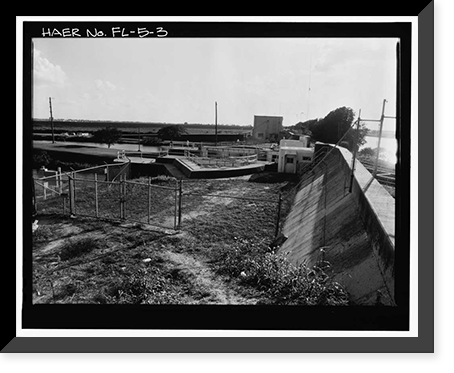 Hurricane Gate Structure 4, Herbert Hoover Dike on Lake Okeechobee, Belle Glade, Palm Beach County, FL - 3, Vintage Poster