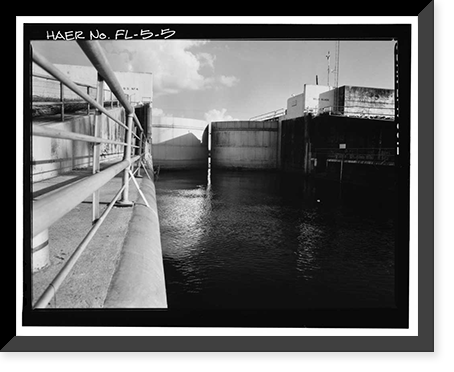 Hurricane Gate Structure 4, Herbert Hoover Dike on Lake Okeechobee, Belle Glade, Palm Beach County, FL - 5, Vintage Wall Art
